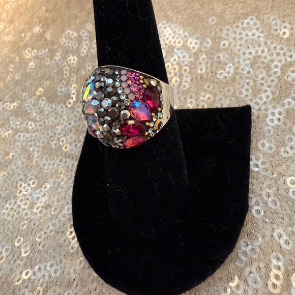 NWT Gorgeous Austrian Crystal / 925 Silver Size 7.5 ring from Mosaico - Picture 9 of 10